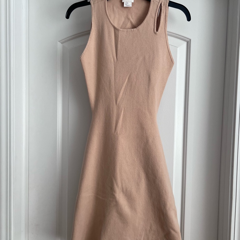 Cotton Tan Sleeveless Dress
